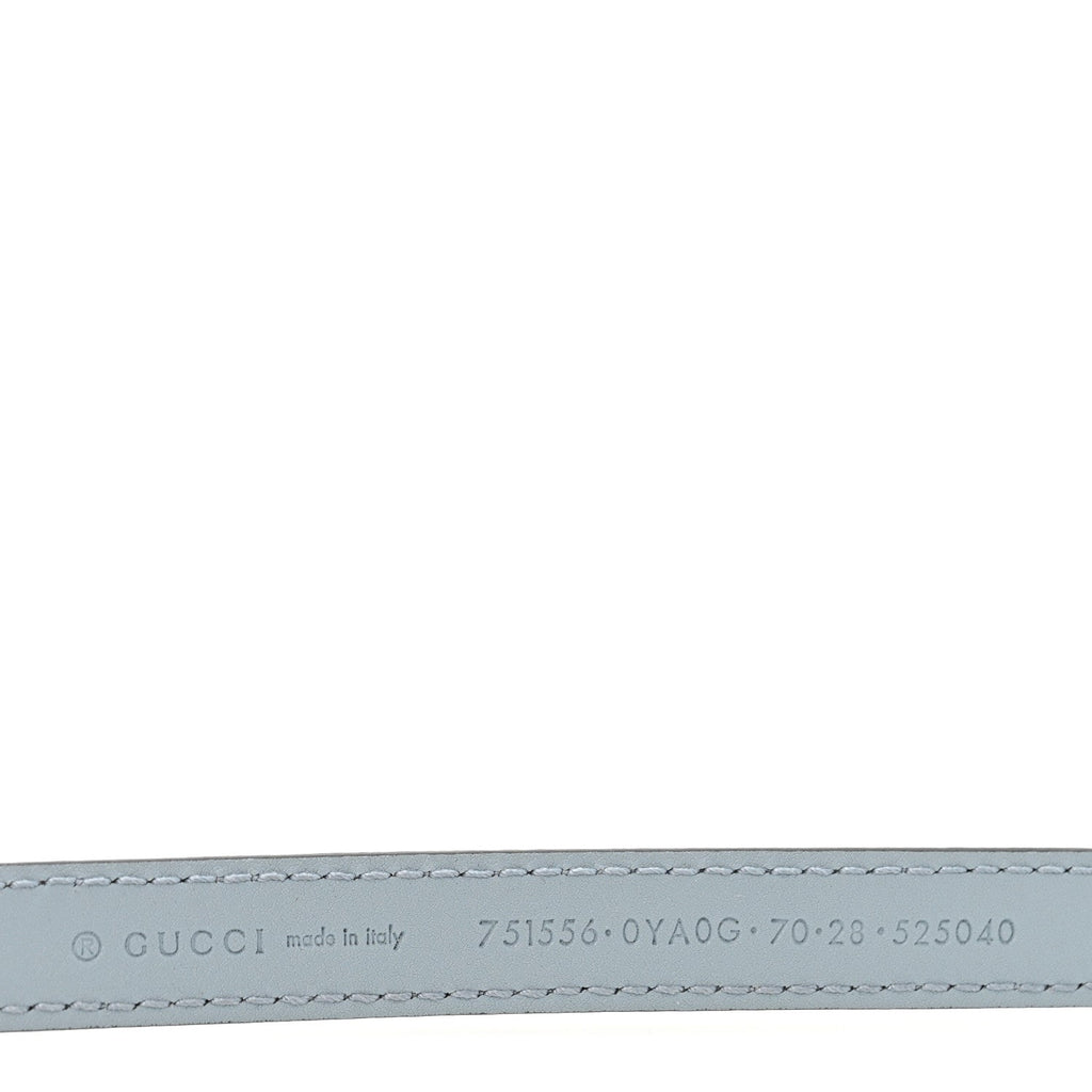 Calfskin Plutone Calfskin Interlocking G 15mm Belt 70 28 Blue