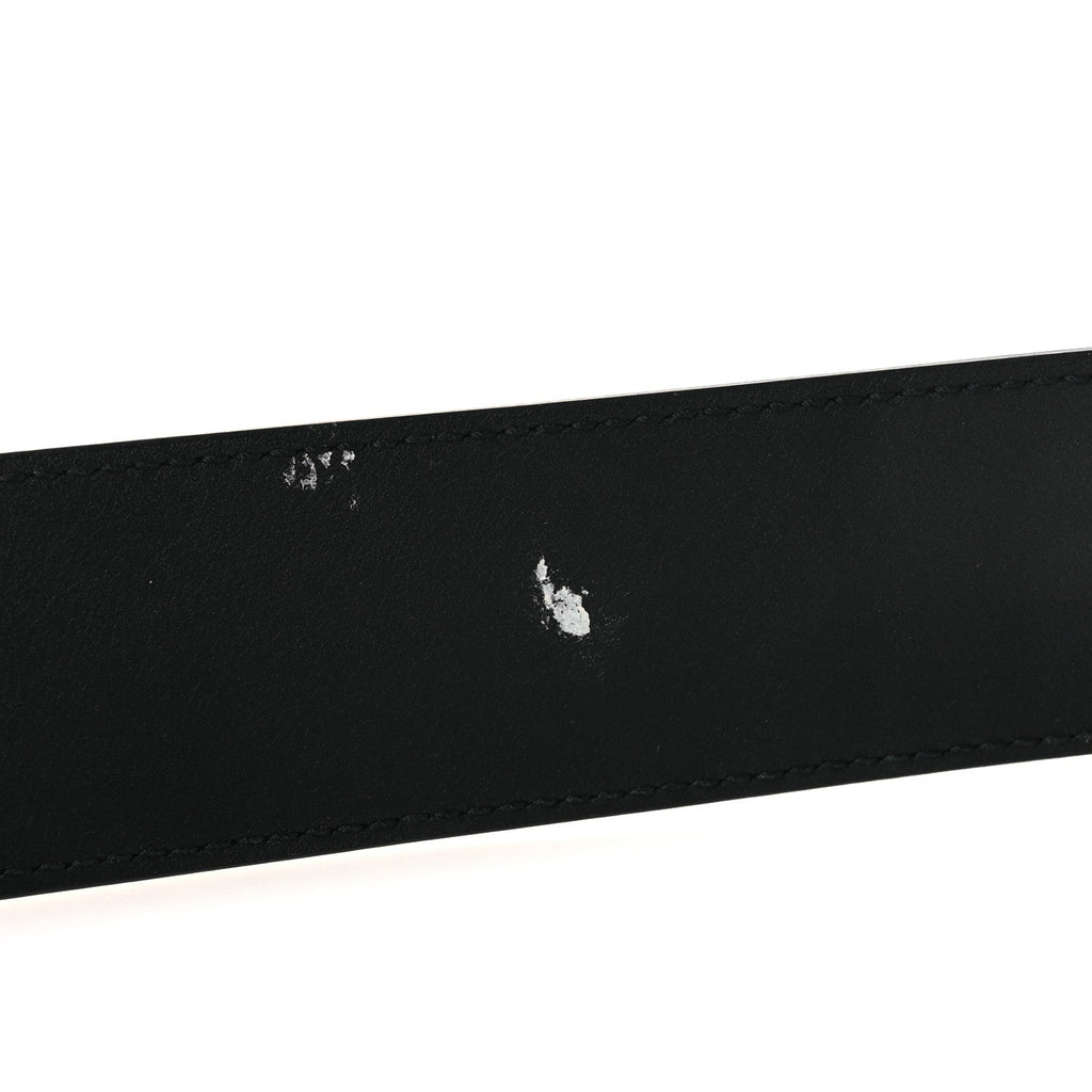Moon Calfskin Pearl Double G 40mm Belt 85 34 Black Cream