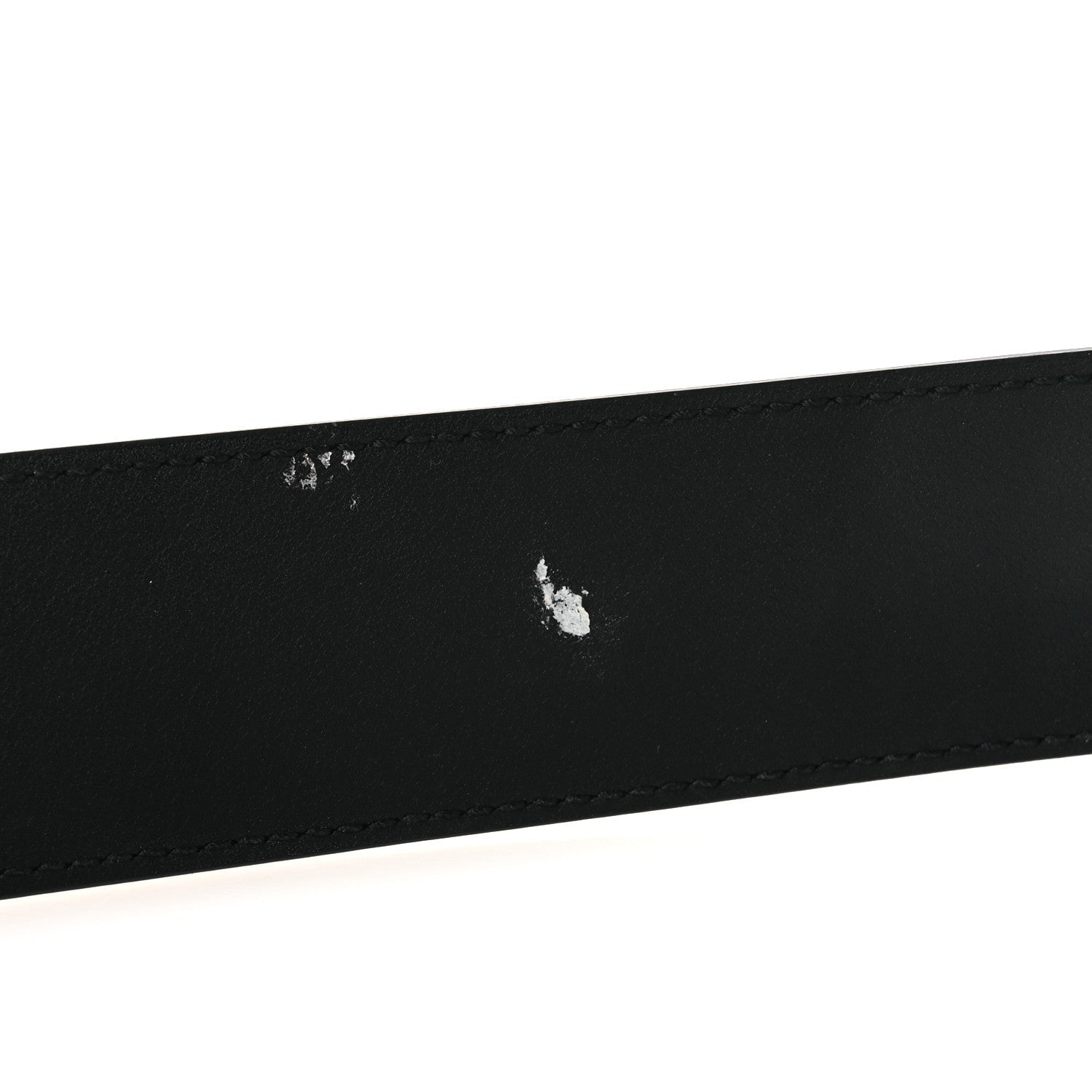 Moon Calfskin Pearl Double G 40mm Belt 85 34 Black Cream
