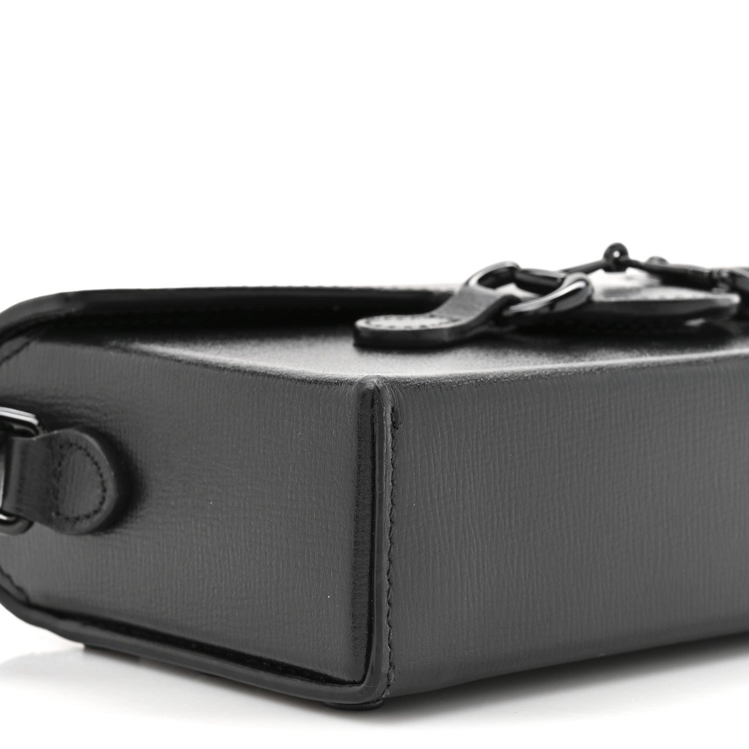 Azalea Calfskin Monochrome Mini Horsebit 1955 Shoulder Bag Black