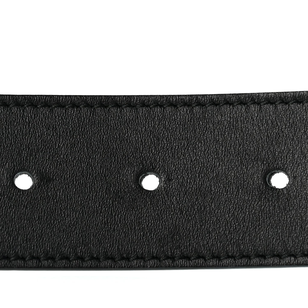 Calfskin Crystal Square G Madelyn Belt 85 34 Black
