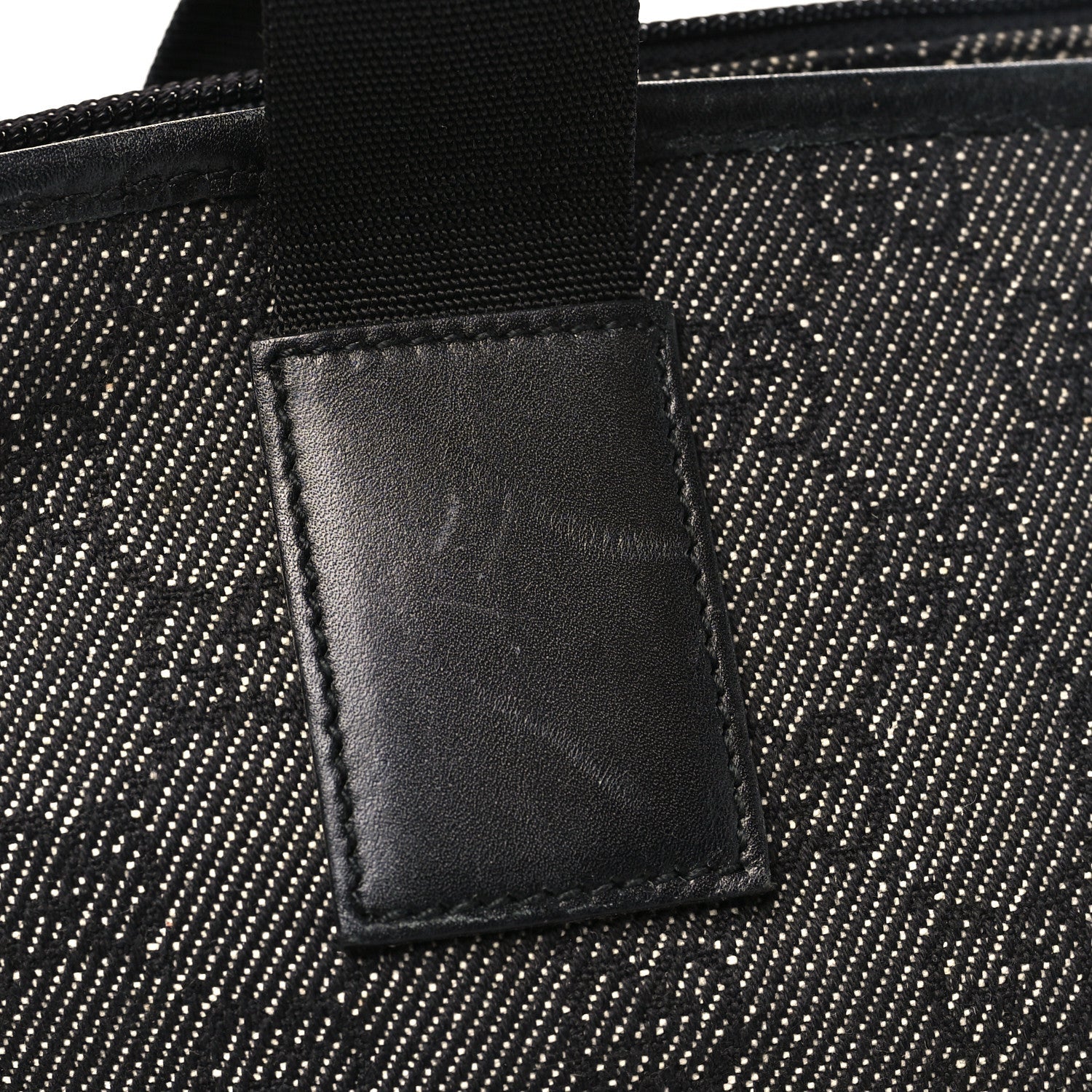 Denim Monogram Tote Bag Black