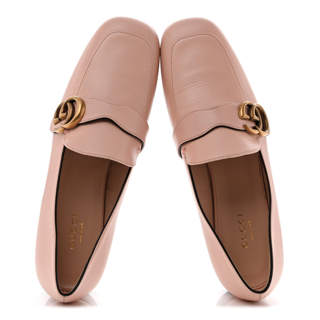 Malaga Kid Womens GG Marmont Loafers 38.5 Perfect Pink