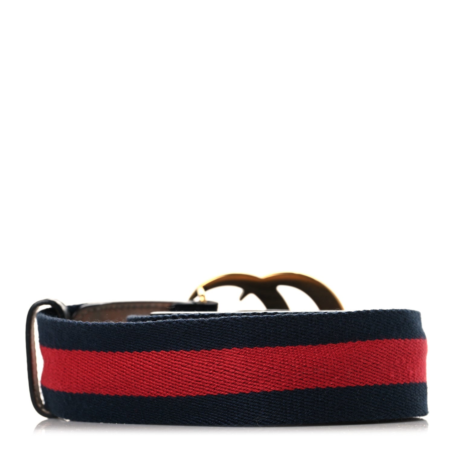 Nylon Calfskin Double G Web 40mm Belt 85 34 Blue Red Black