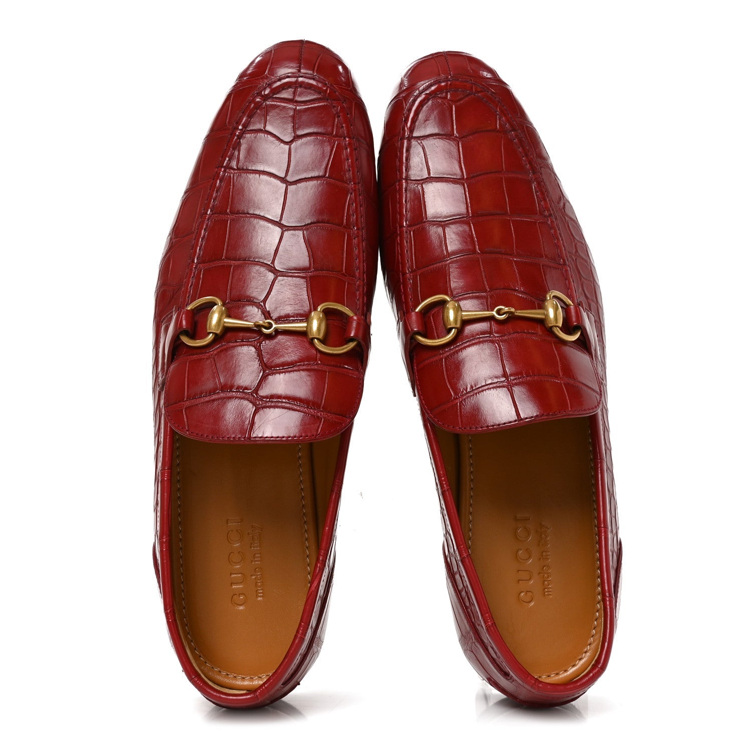 Alligator Mens Jordaan Loafers 10 Cherry Red