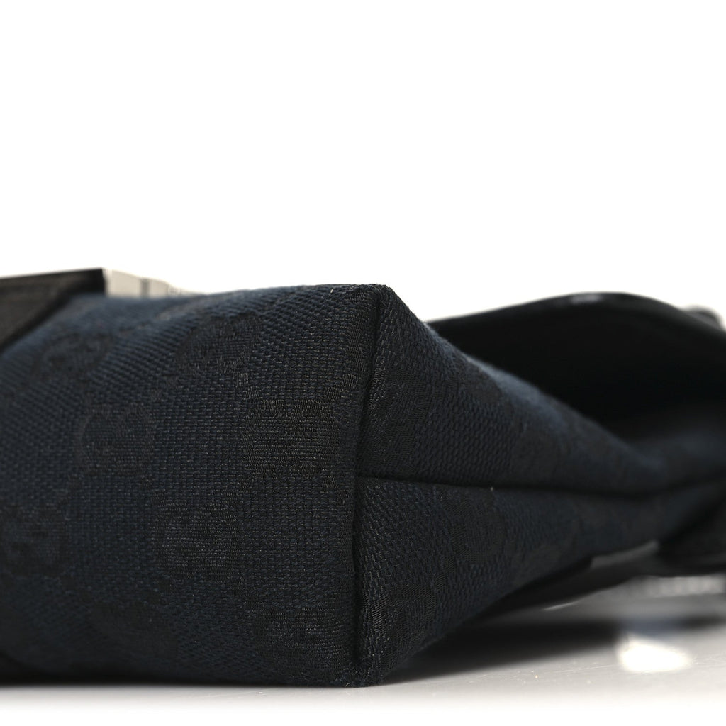 GG Monogram Web Buckle Belt Bag Black