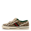 GG Monogram Web Womens 1977 Tennis Sneakers 40.5 Beige Ebony Mystic White