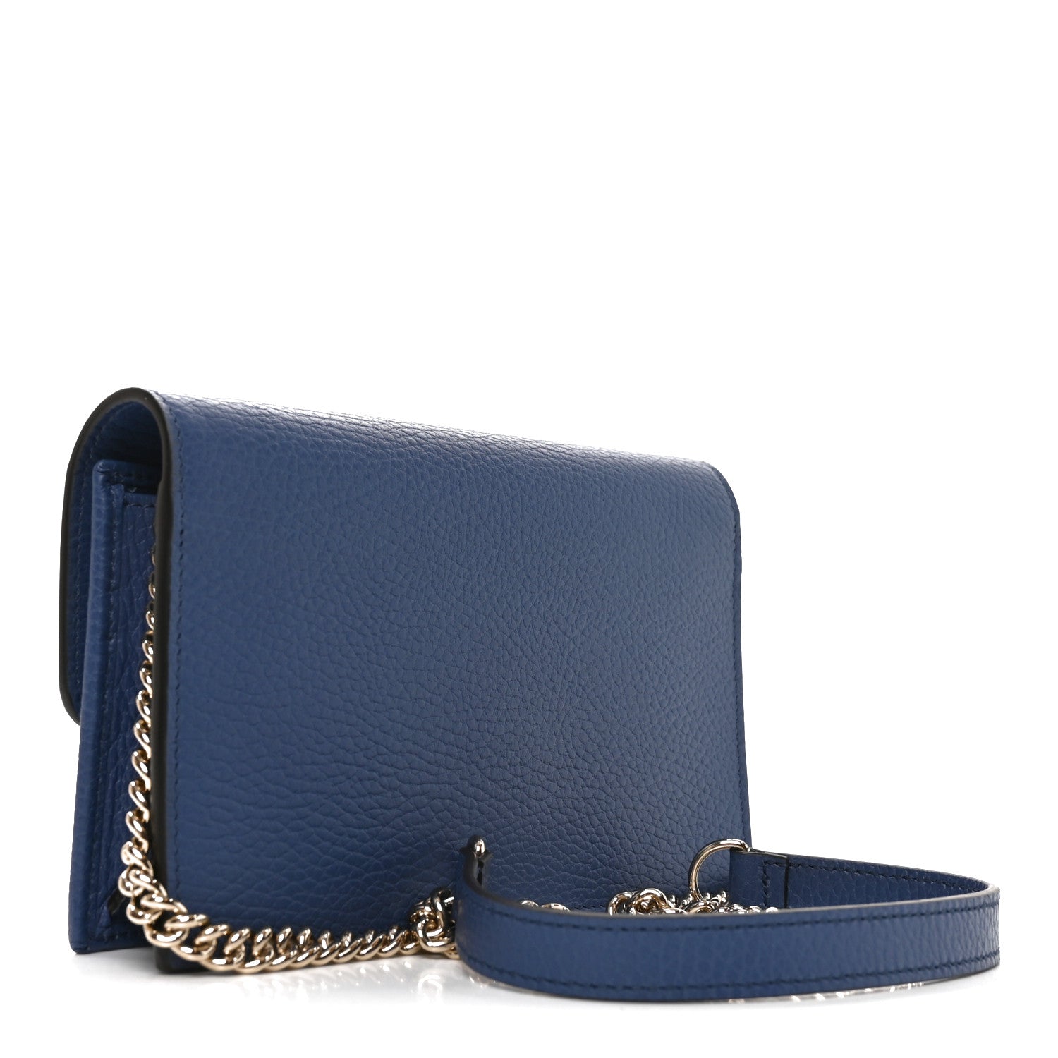 Dollar Calfskin Interlocking G Chain Wallet Caspian