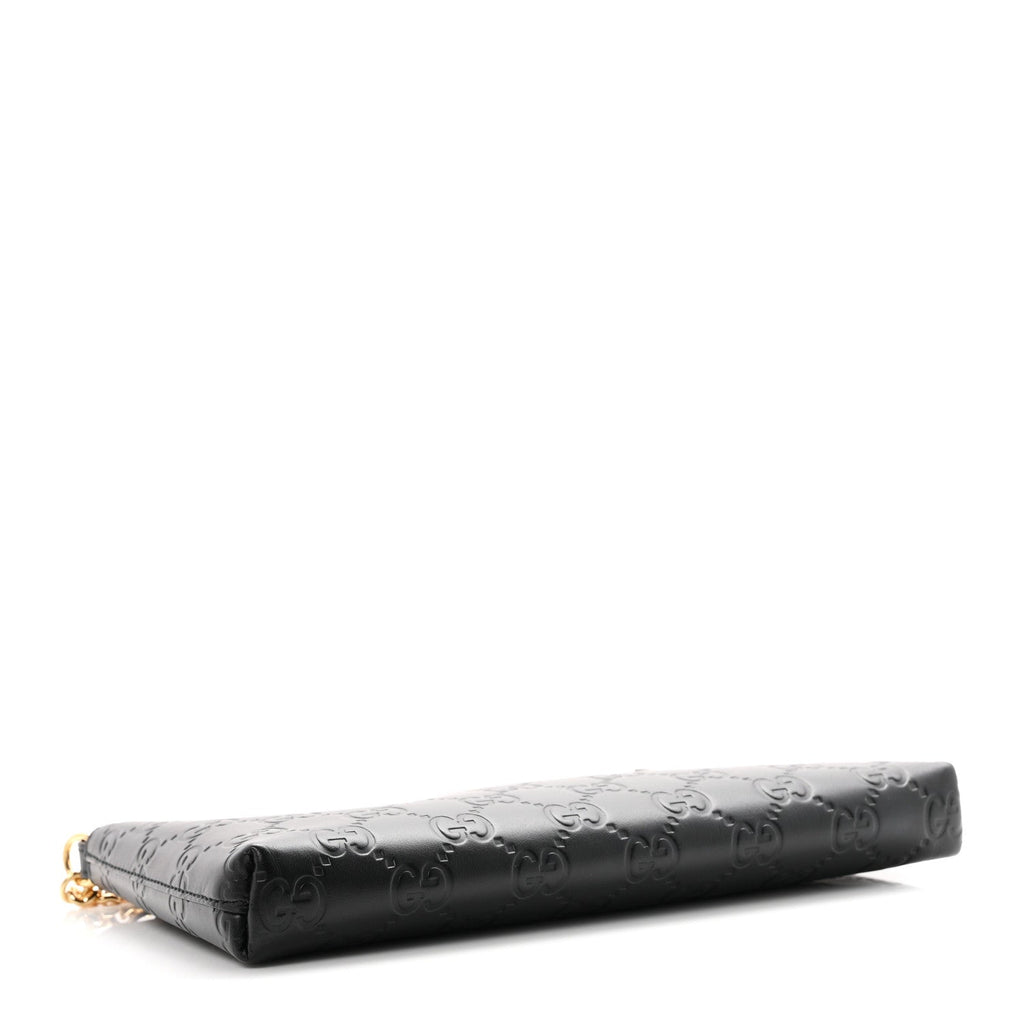 Guccissima Signature Wrist Wallet Black