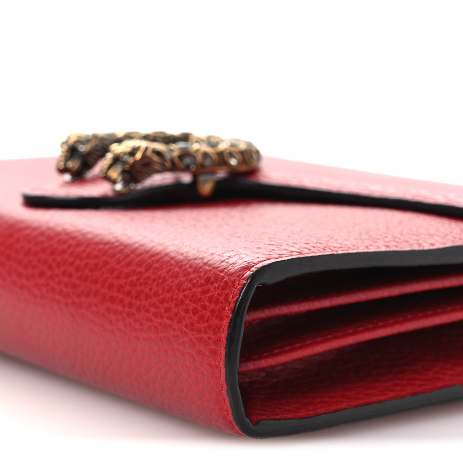 Calfskin Mini Dionysus Chain Wallet Hibiscus Red