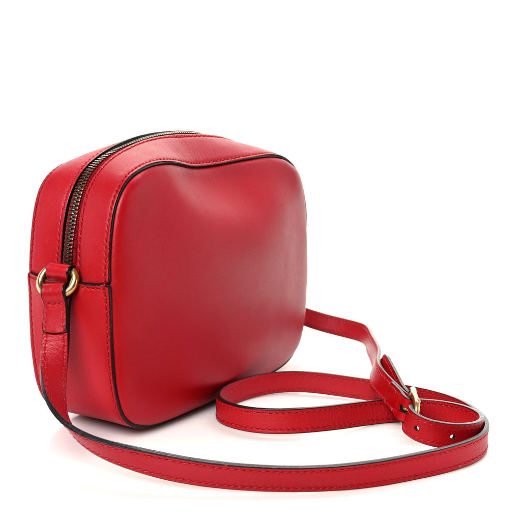 Calfskin Web Small Webby Bee Shoulder Bag Red
