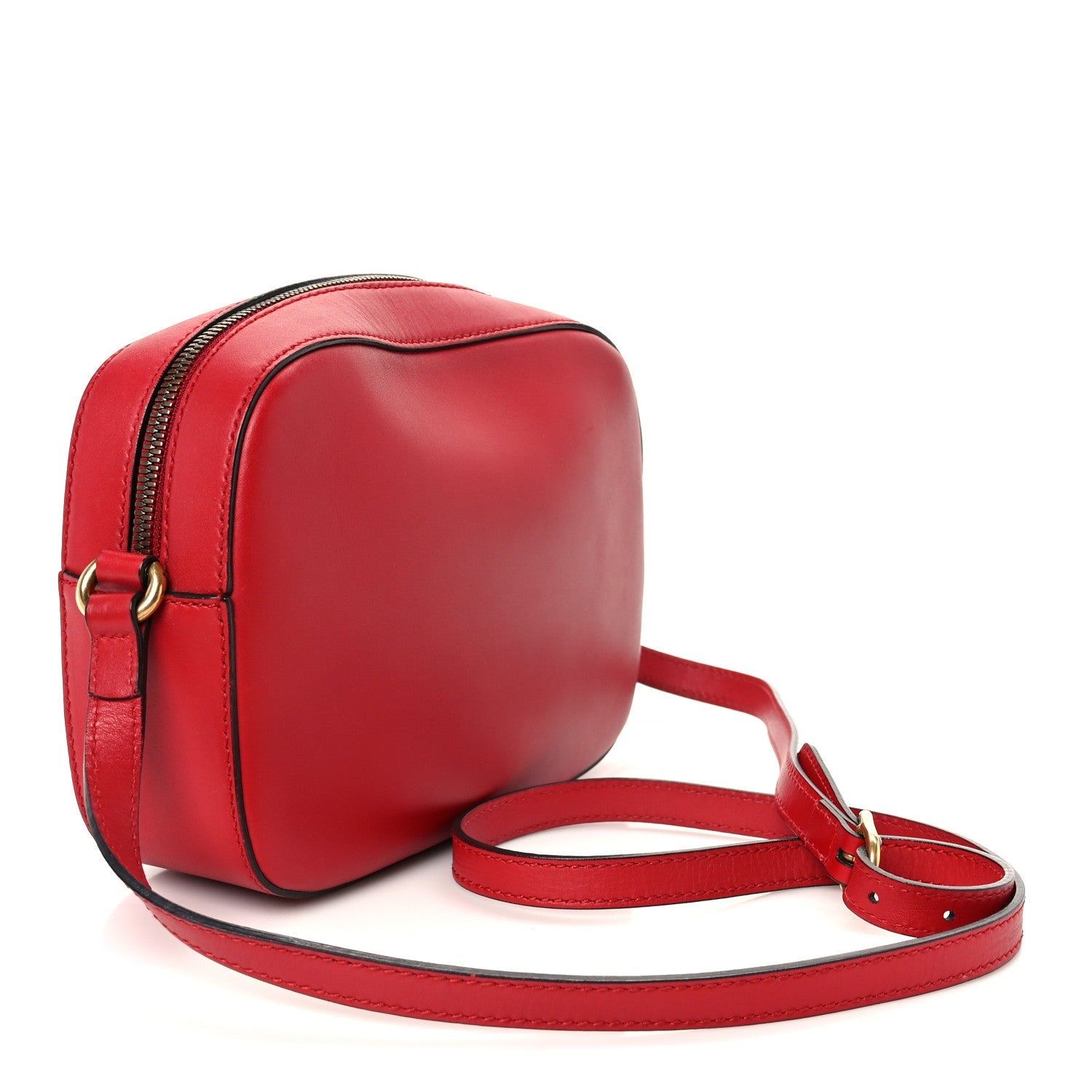 Calfskin Web Small Webby Bee Shoulder Bag Red