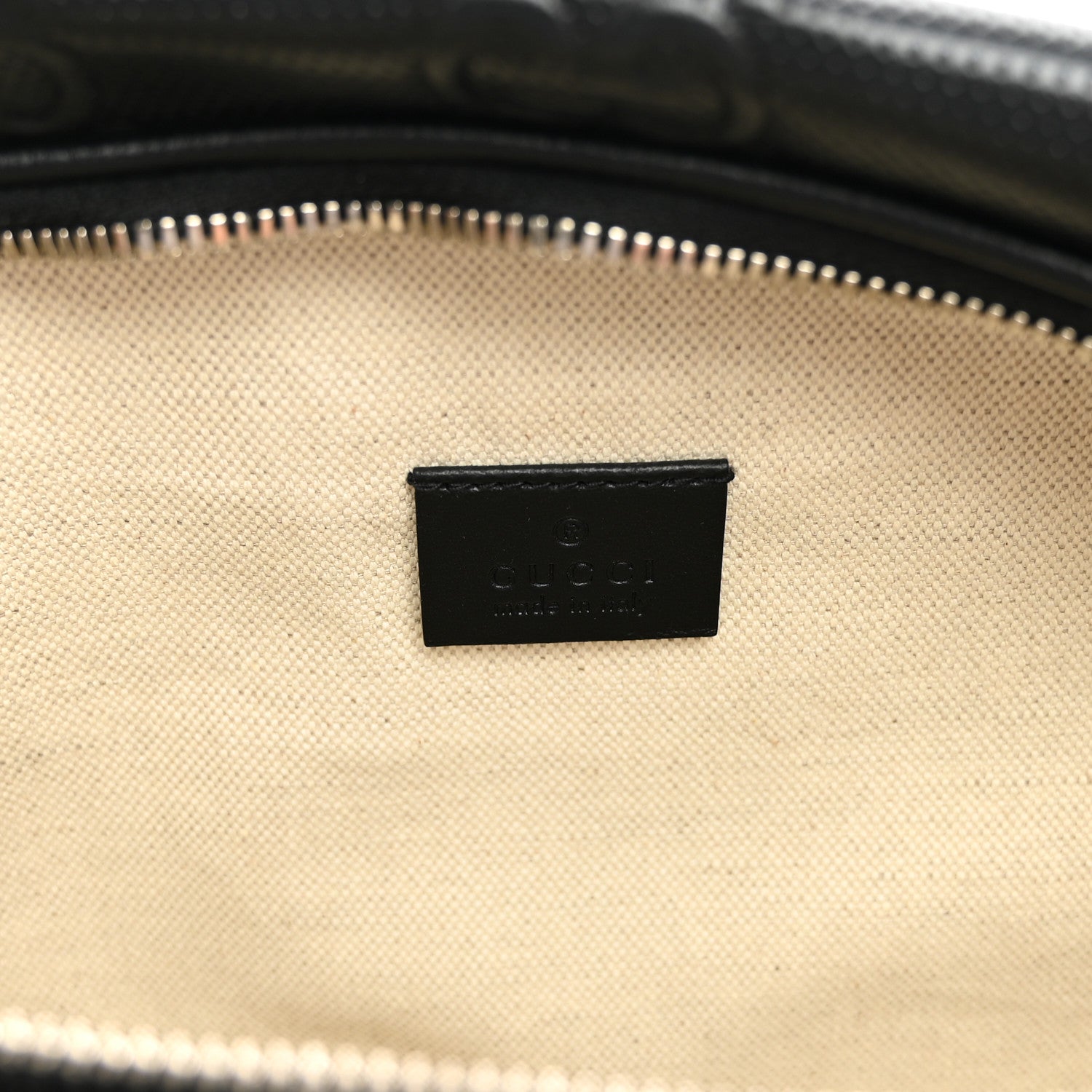 Calfskin GG Tennis Embossed Pocket Belt Bag Black
