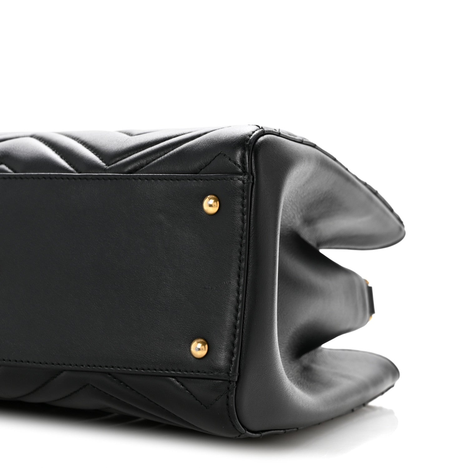 Calfskin Matelasse Small GG Marmont Tote Black