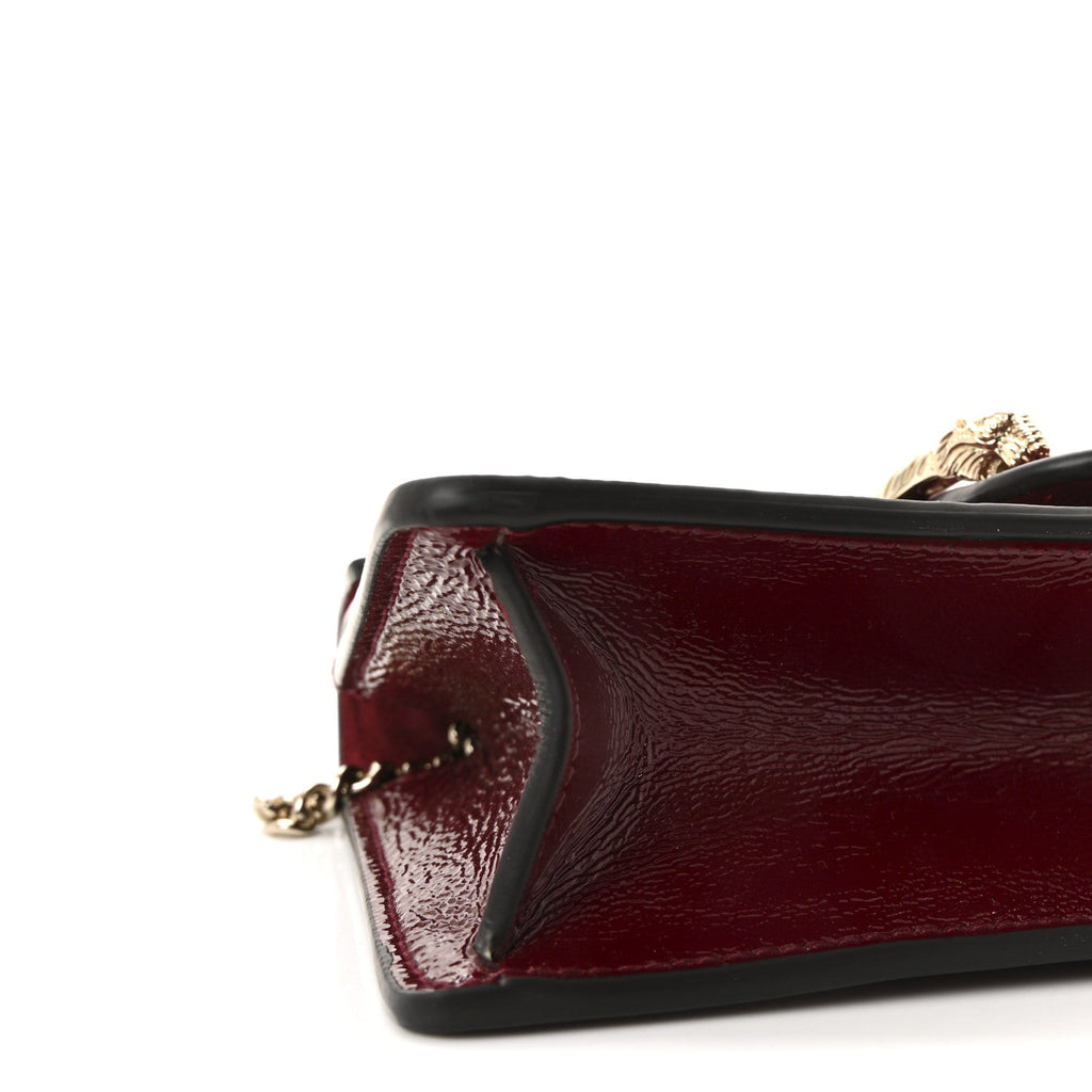Crinkled Patent Mini Dionysus Shoulder Bag Rosso Ancora Red