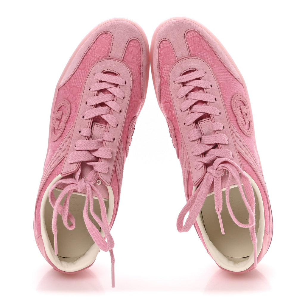 Suede Sweet GG Monogram Womens G75 Sneakers 39 Butterfly Pink