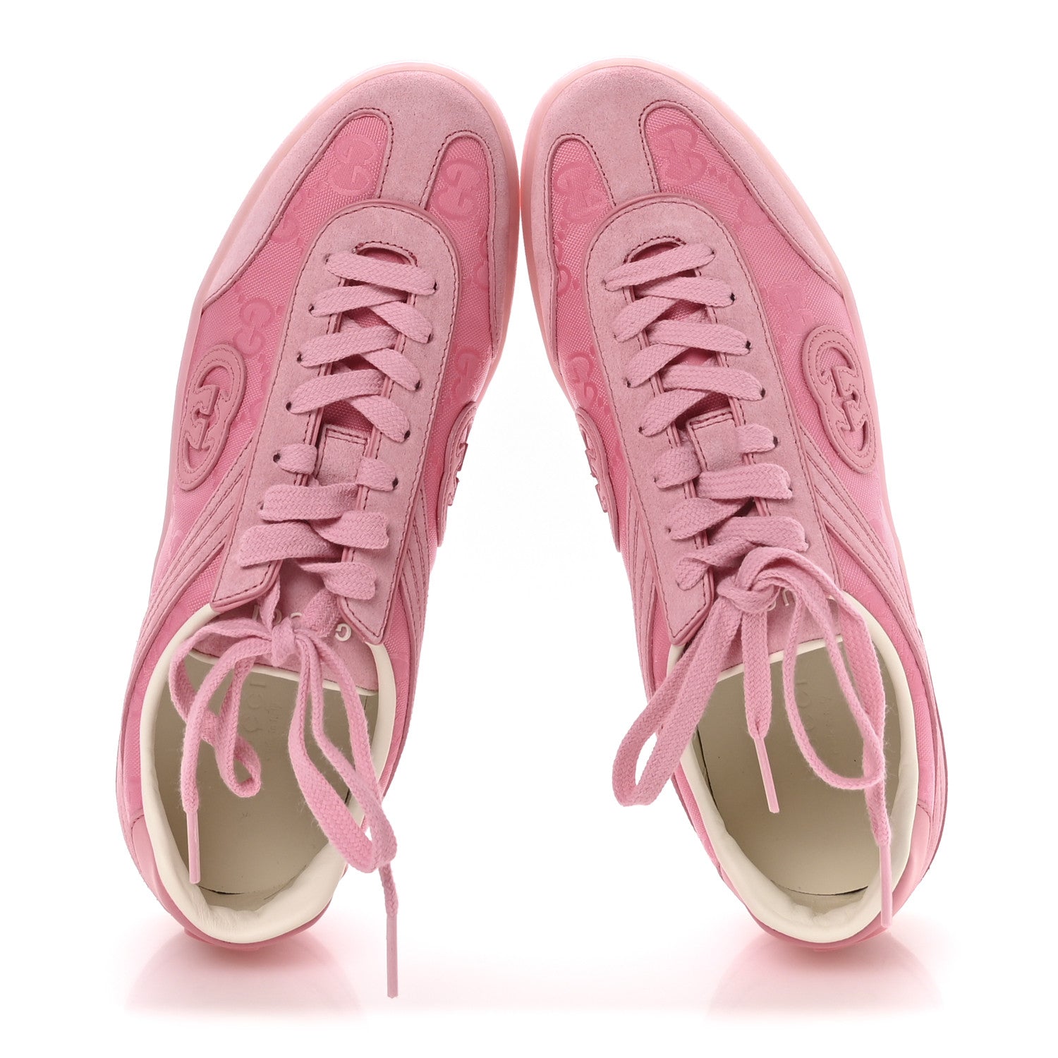 Suede Sweet GG Monogram Womens G75 Sneakers 39 Butterfly Pink