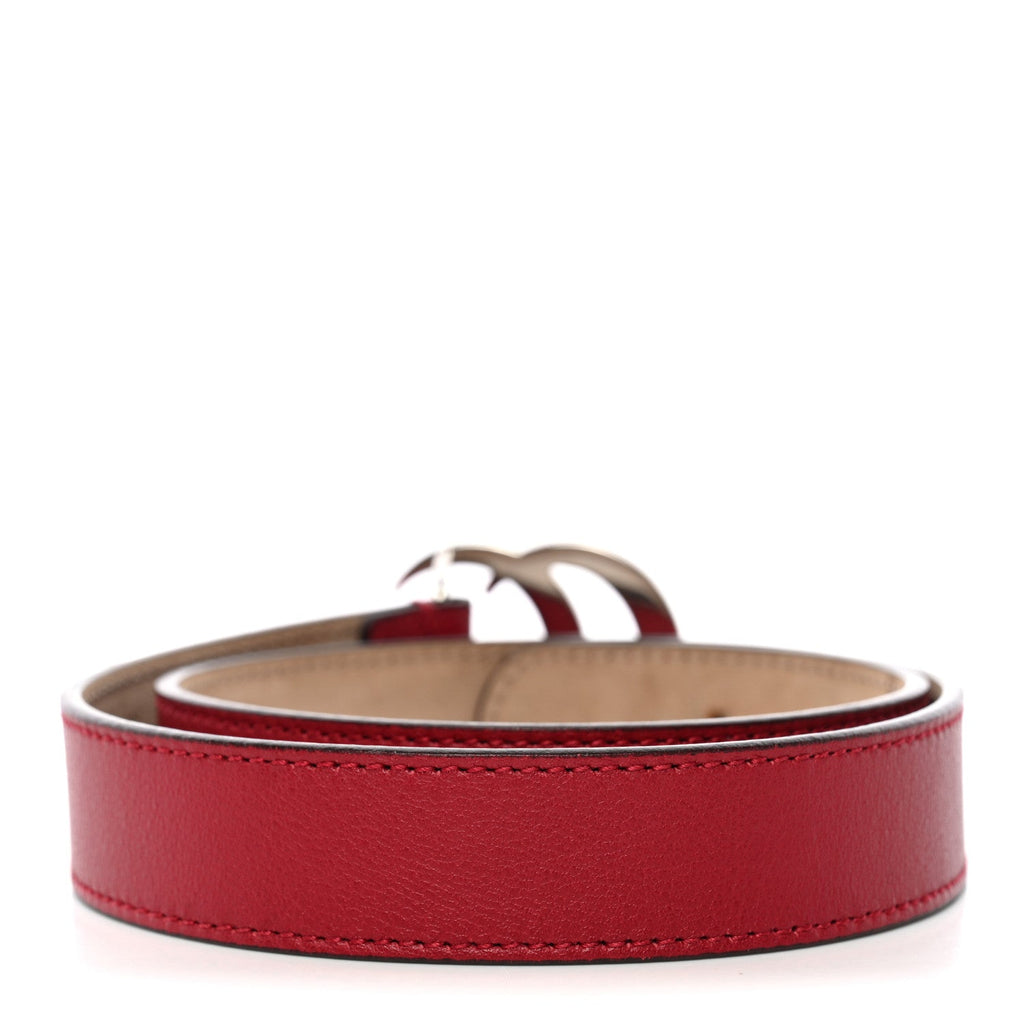 Calfskin Kids Double G 20mm Belt M Red