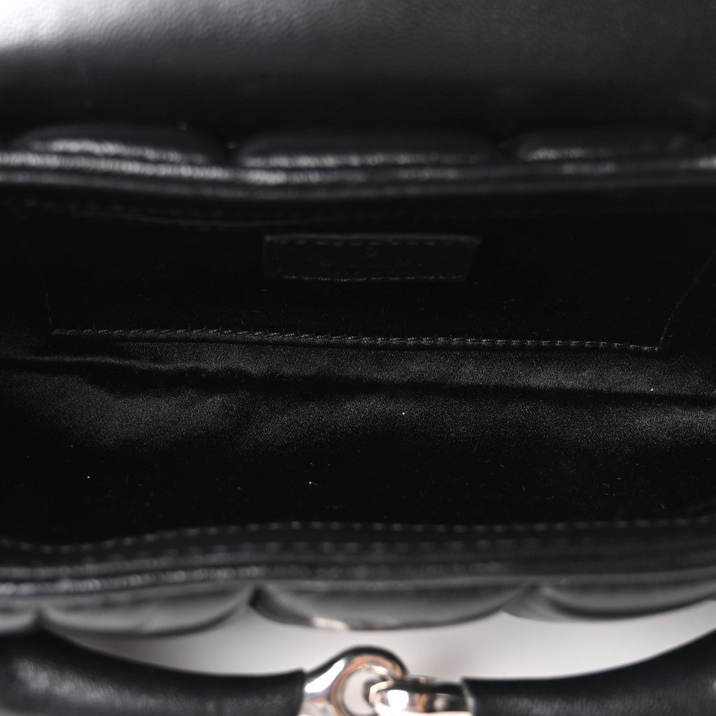 Nappa Vertical Matelasse Small Maxi Horsebit Chain Shoulder Bag Black