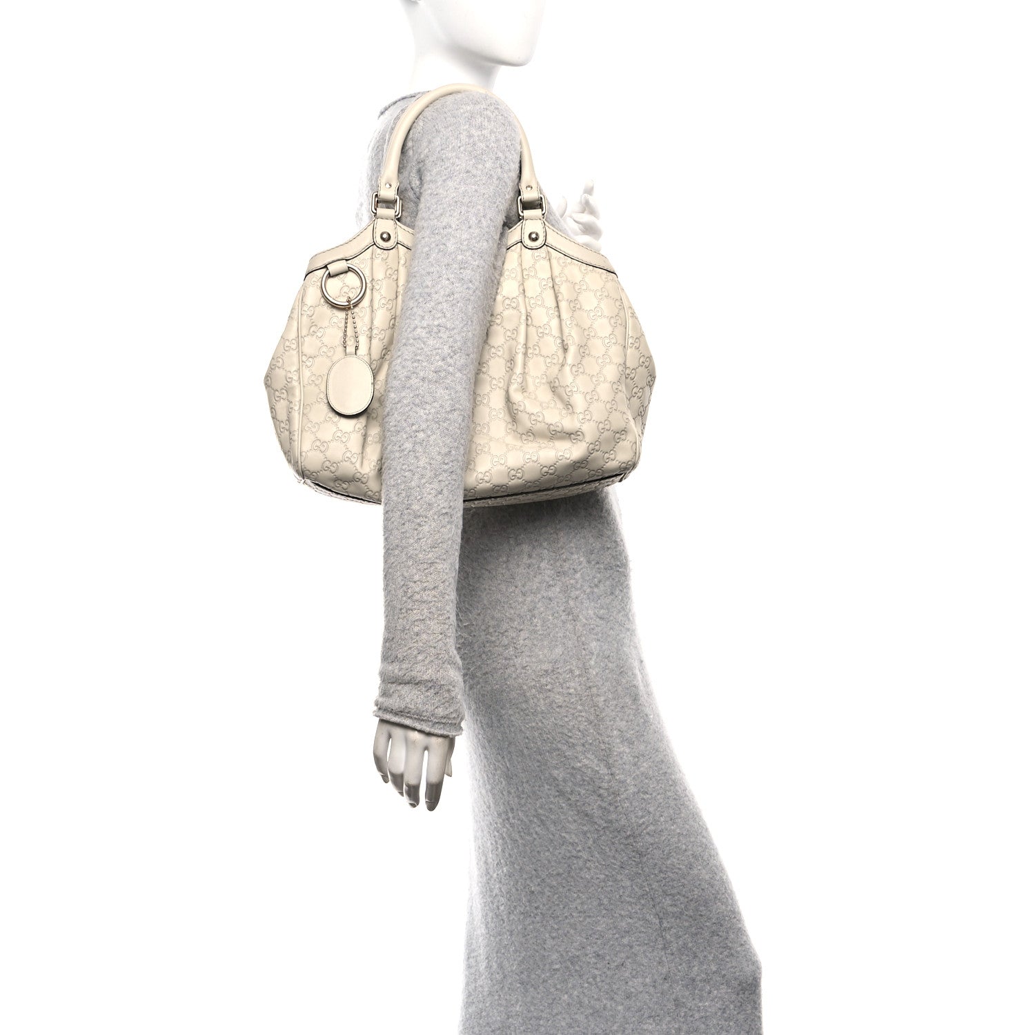 Guccissima Medium Sukey Tote Mystic White