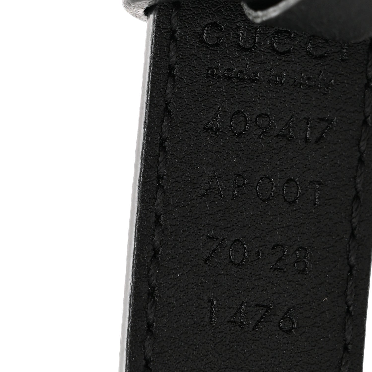 Calfskin Double G 20mm Belt 70 28 Black