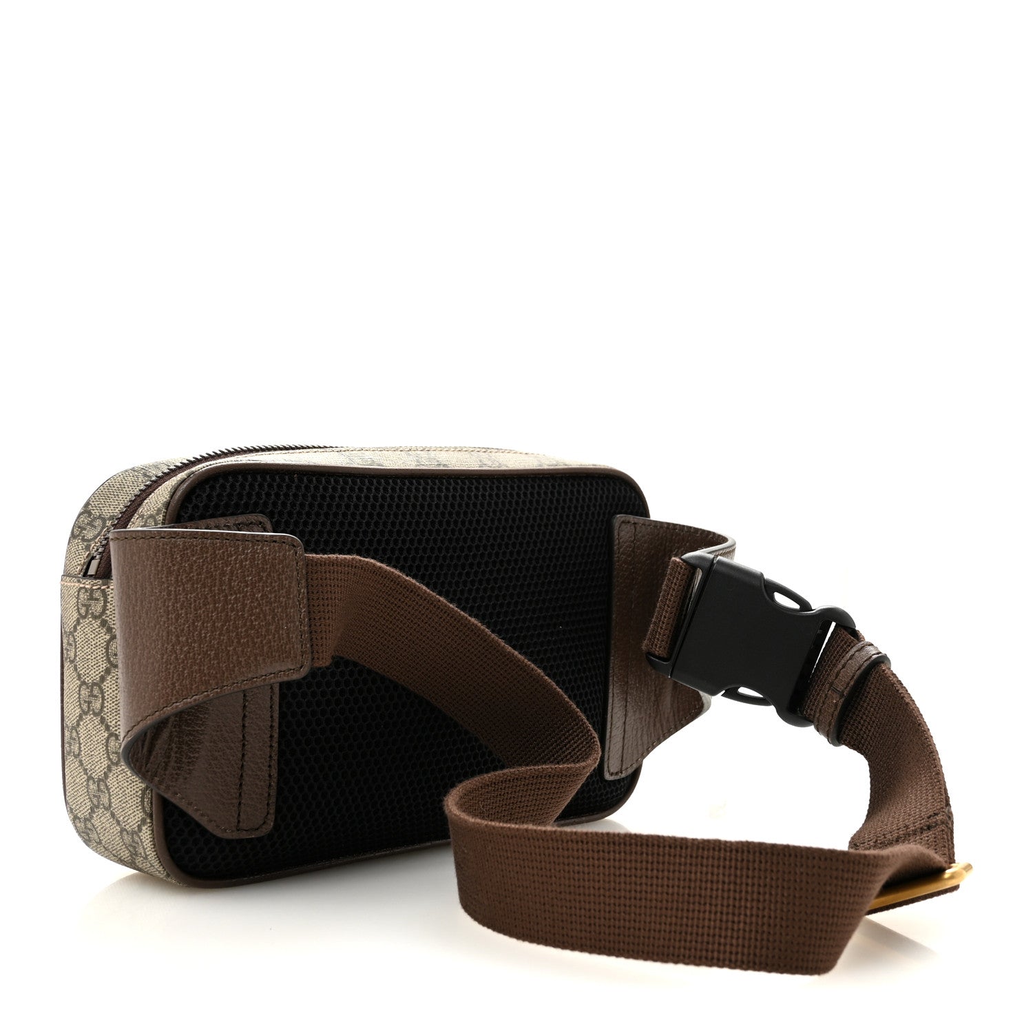 Soft GG Supreme Monogram Medium Ophidia Belt Bag Dark Brown