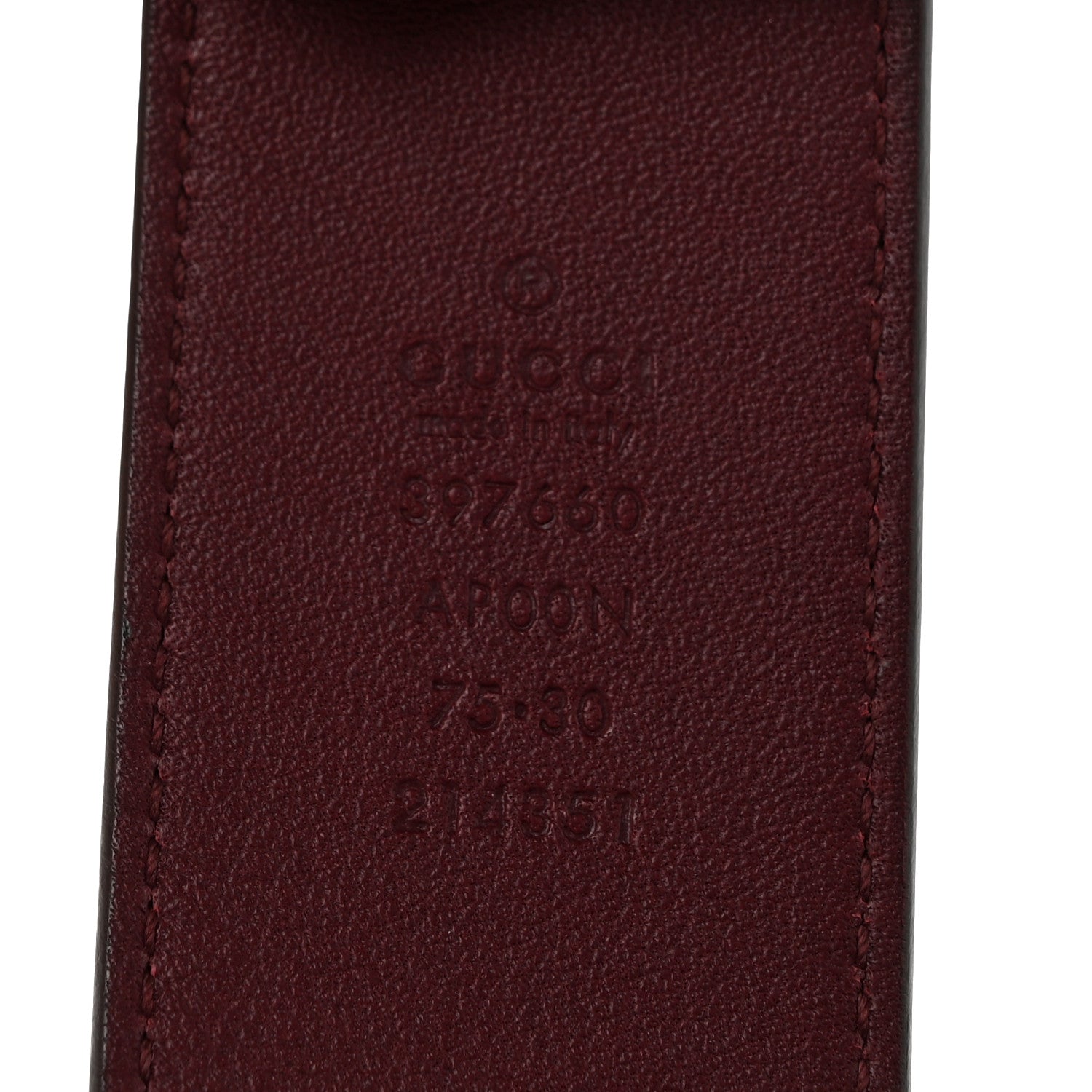 Moon Calfskin Nickel Double G 40mm Belt 75 30 Strong Red