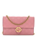 Guccissima Icon Chain Wallet Carmine Rose