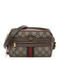 GG Supreme Monogram Web Mini Ophidia Shoulder Bag Brown
