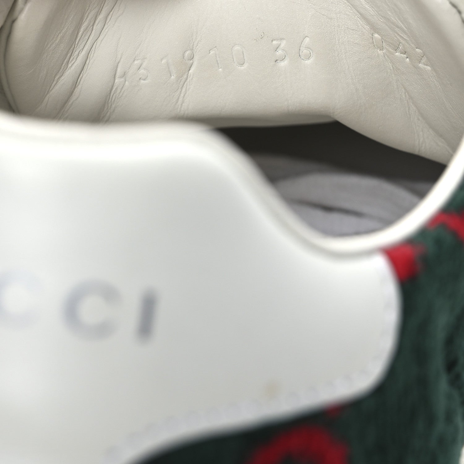 Terry Cloth GG Monogram Web Womens Ace Sneakers 36 Green Red