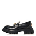 Cordovan Lux Womens Harald Horsebit 25mm Platform Loafers 35 Black