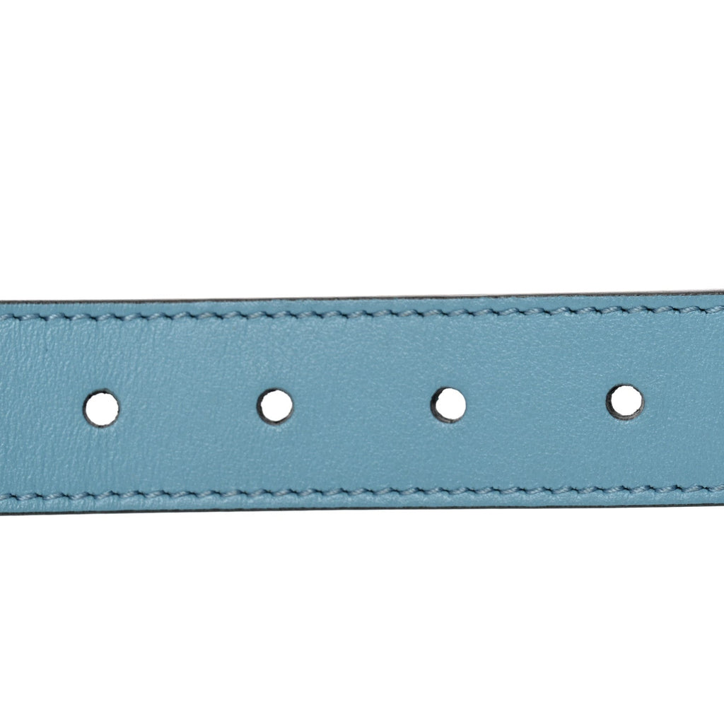 Calfskin Kids Double G Belt L Blue