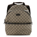 GG Supreme Monogram Margaux Calfskin Childrens Day Backpack Beige Ebony Cocoa Dark Chocolate