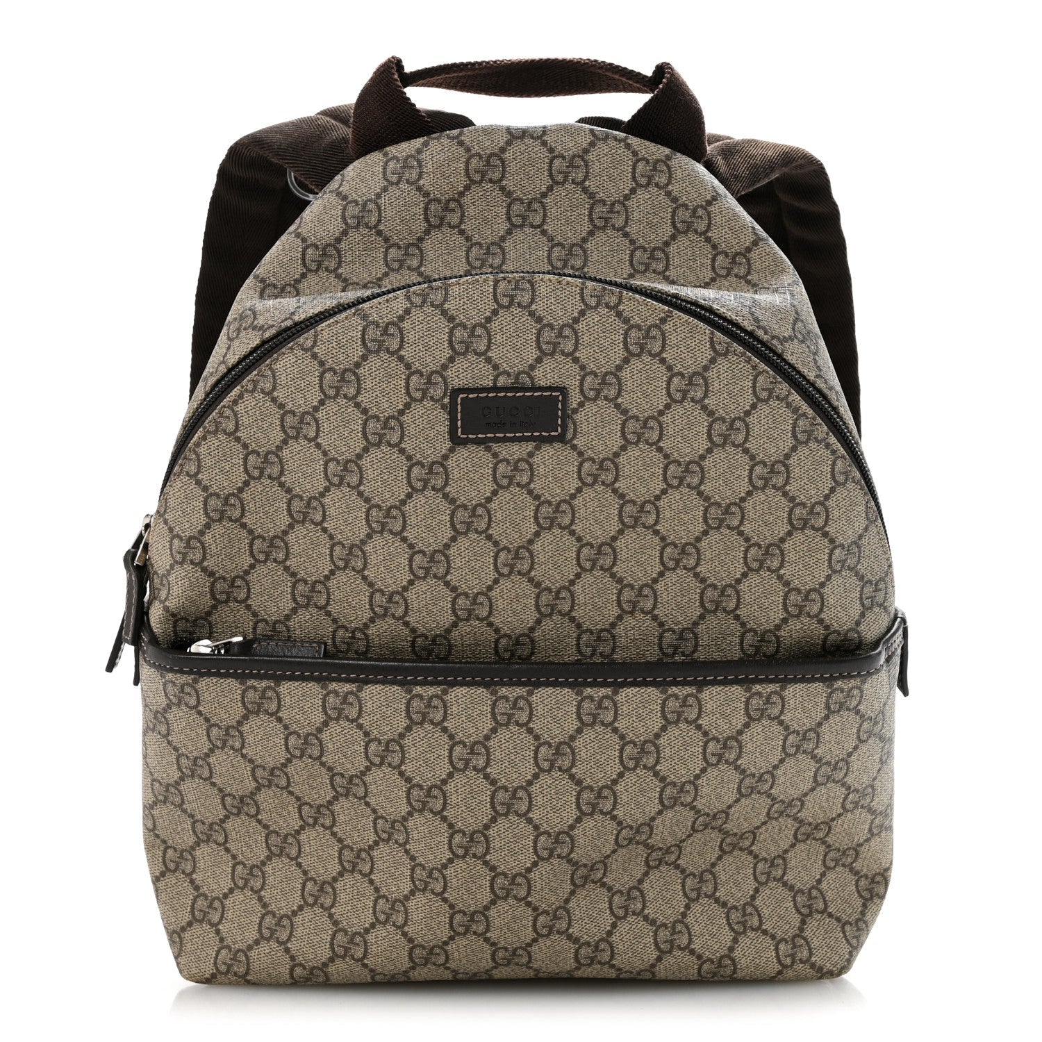 GG Supreme Monogram Margaux Calfskin Childrens Day Backpack Beige Ebony Cocoa Dark Chocolate