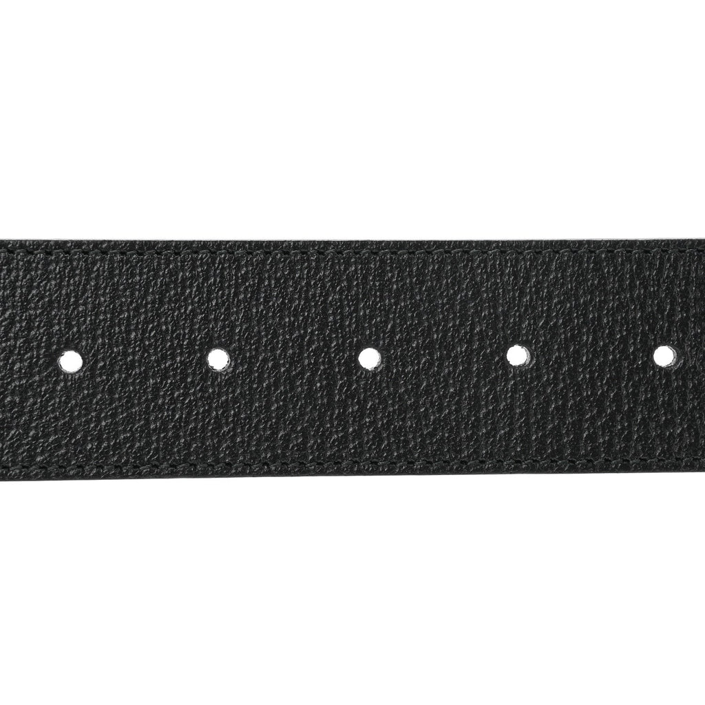 Textured Dollar Calfskin Nickel Double G 40mm Belt 85 34 Black