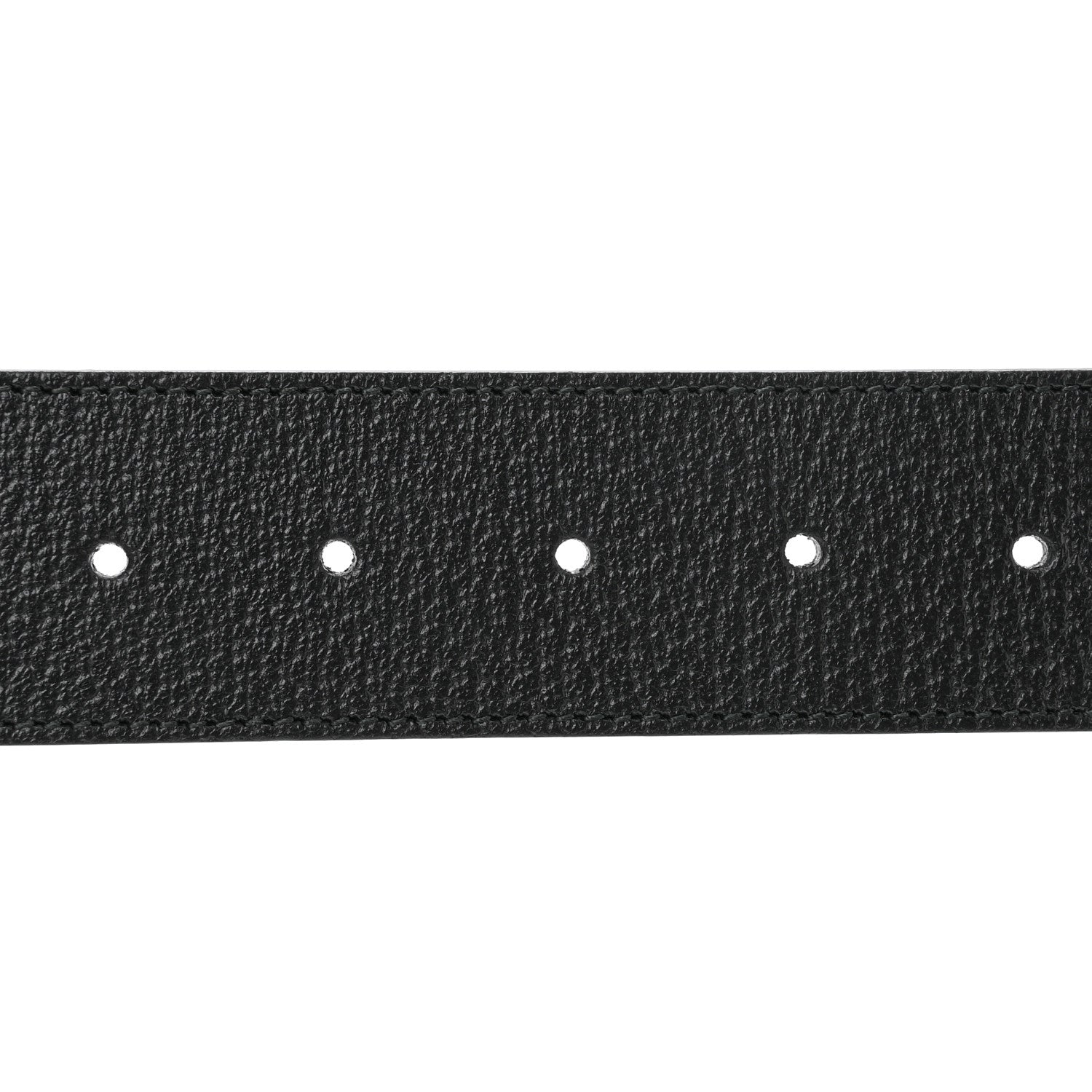 Textured Dollar Calfskin Nickel Double G 40mm Belt 85 34 Black
