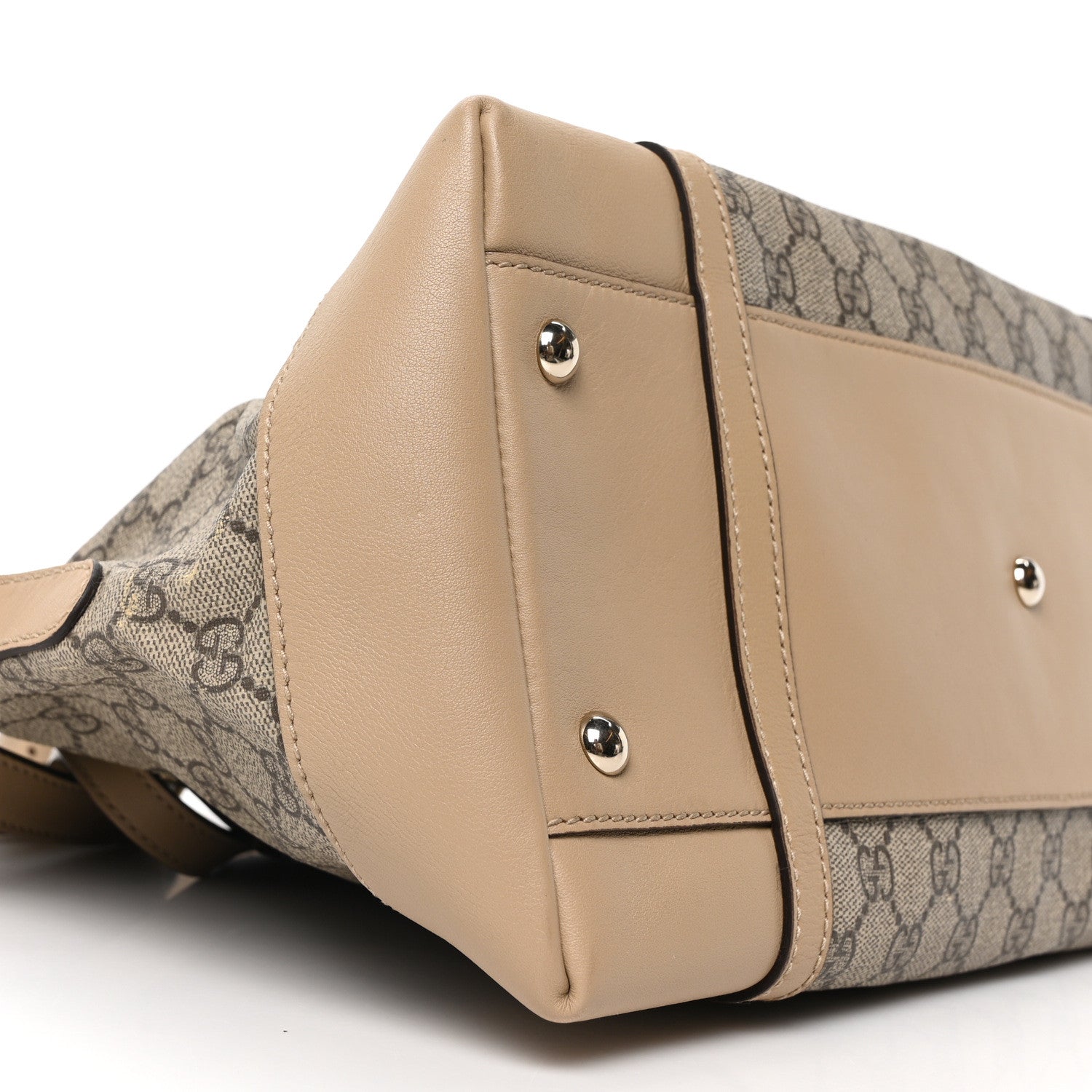 GG Supreme Monogram Medium Nice Top Handle Dome Bag Beige