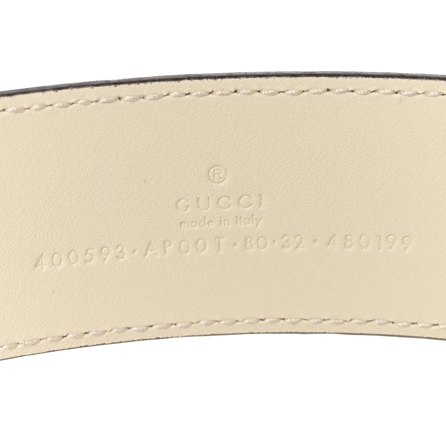 Calfskin Double G 40mm Belt 80 32 Mystic White