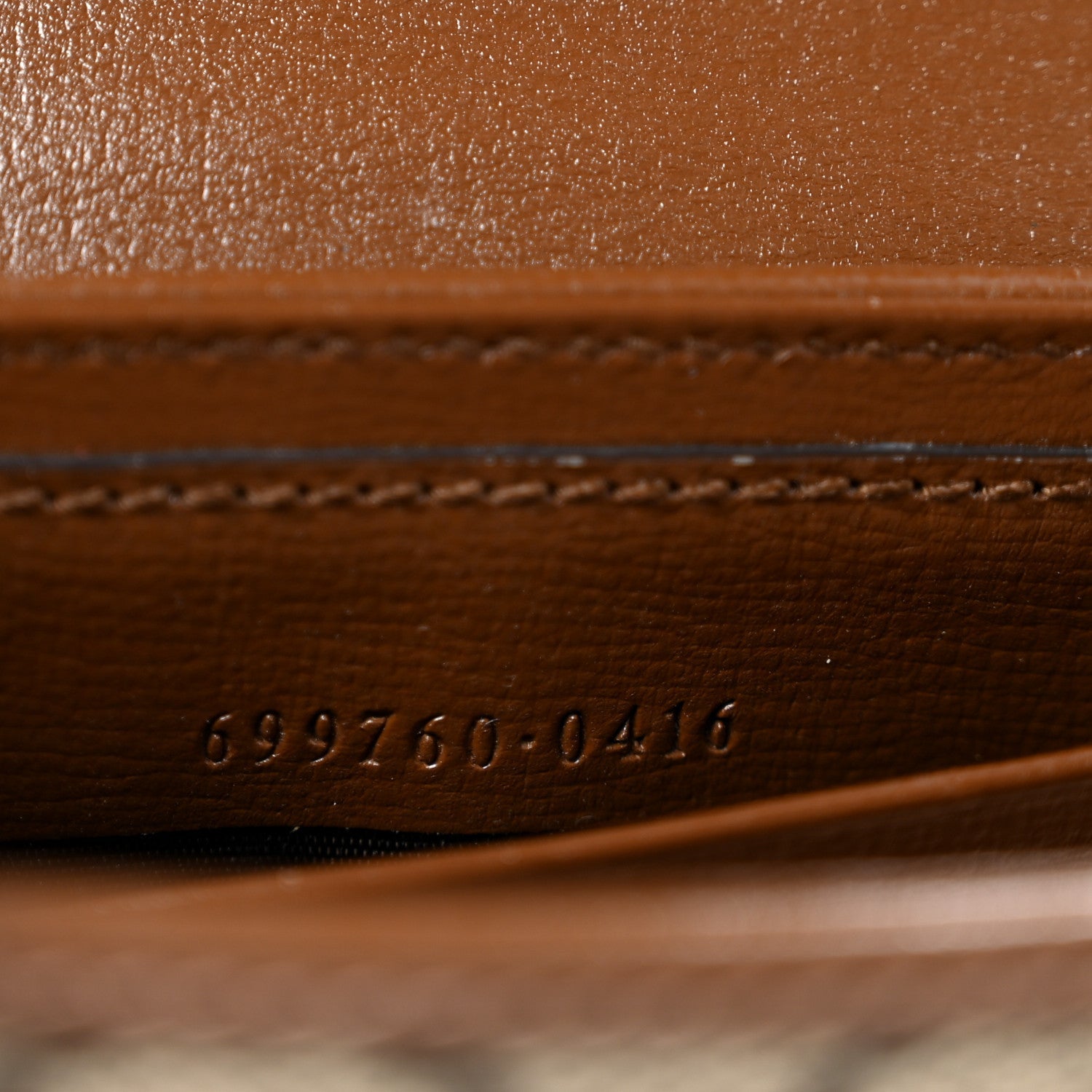 GG Supreme Monogram Azalea Calfskin Web Horsebit 1955 Wallet On Strap Beige Ebony Brown Sugar