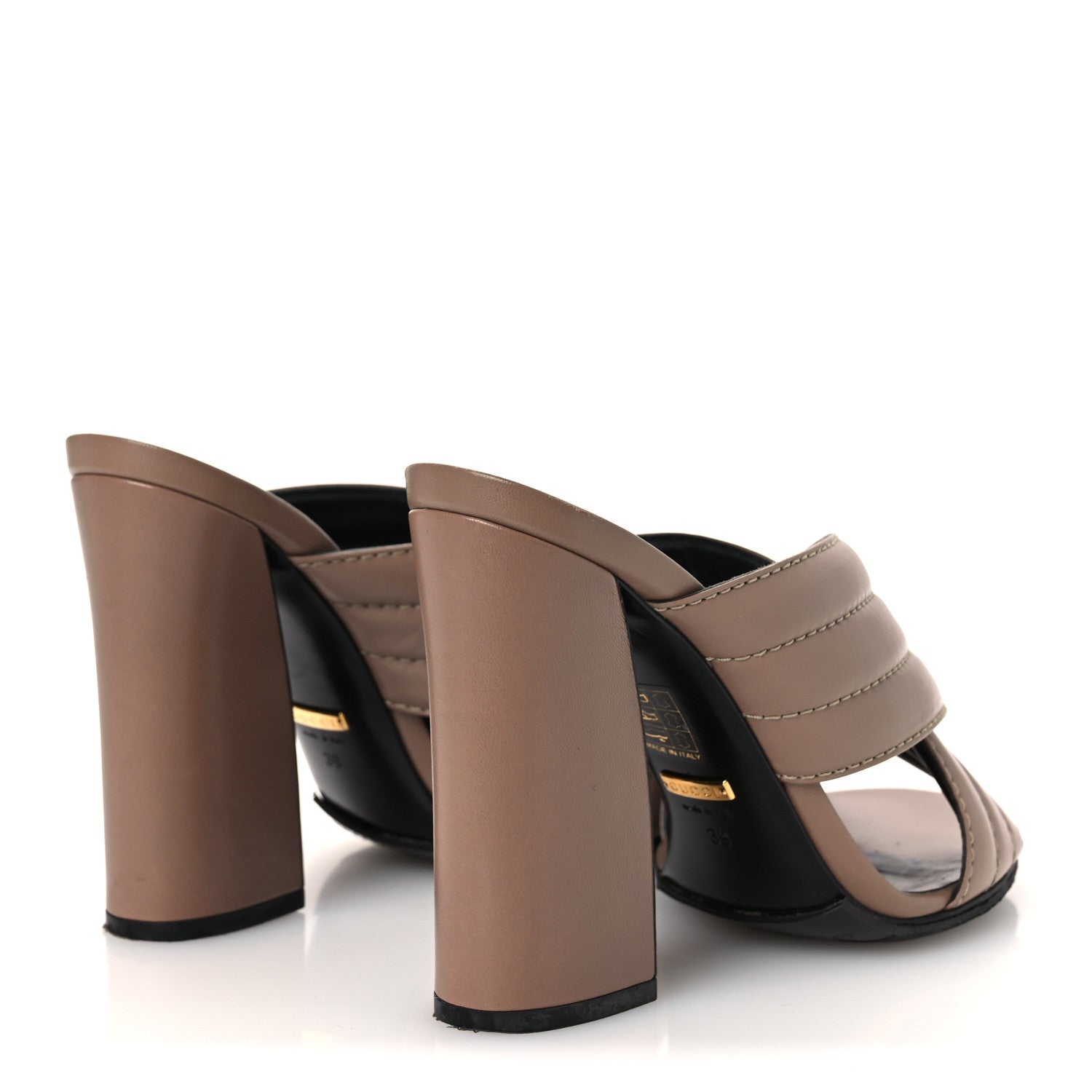 Malaga Kid Webby Crossover High Heel Slide Sandals 39 Porcelain Rose