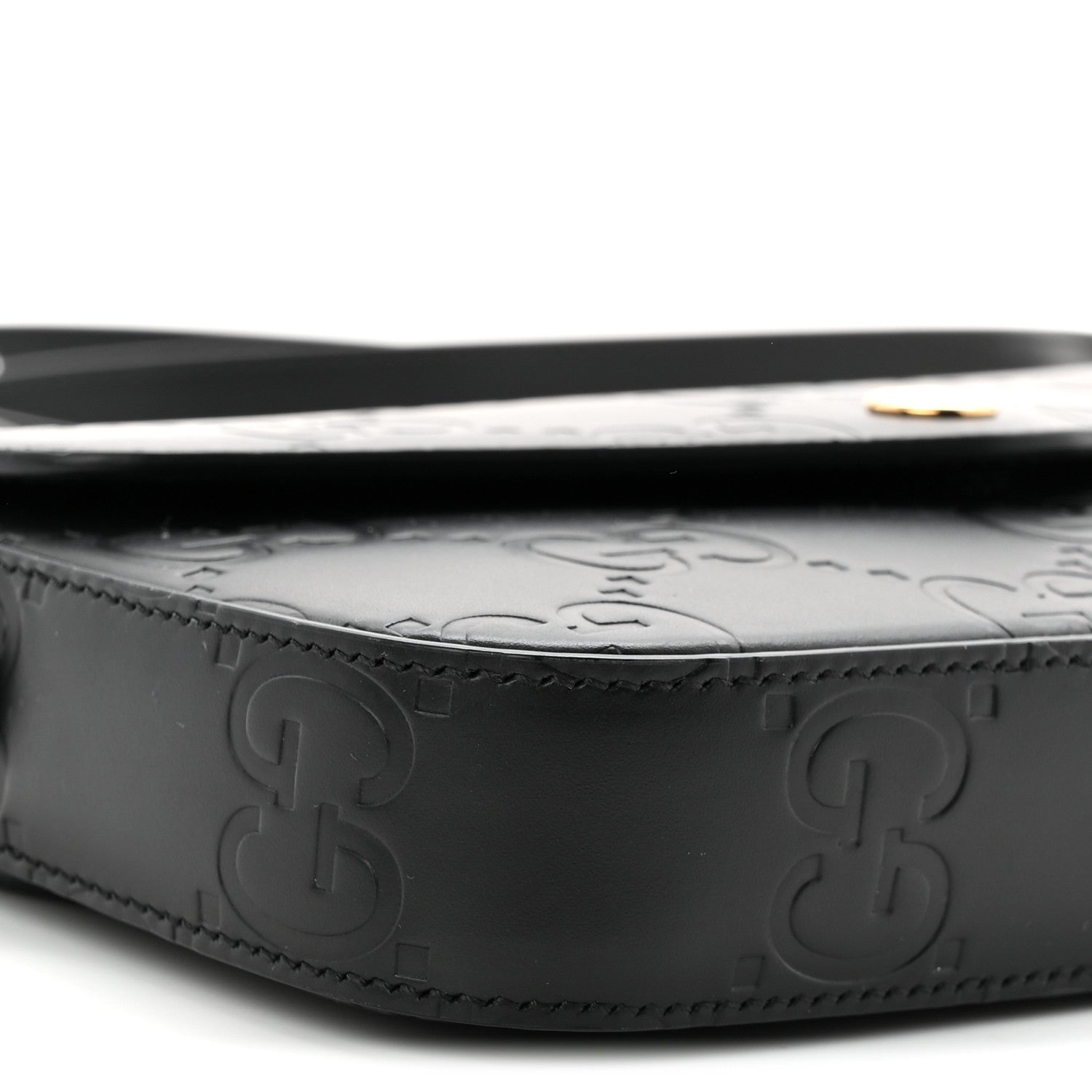 Gilbert Calfskin GG Super Mini Shoulder Bag Black