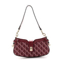 GG Shadow Monogram Mini Moon Side Shoulder Bag Rosso Ancora Red