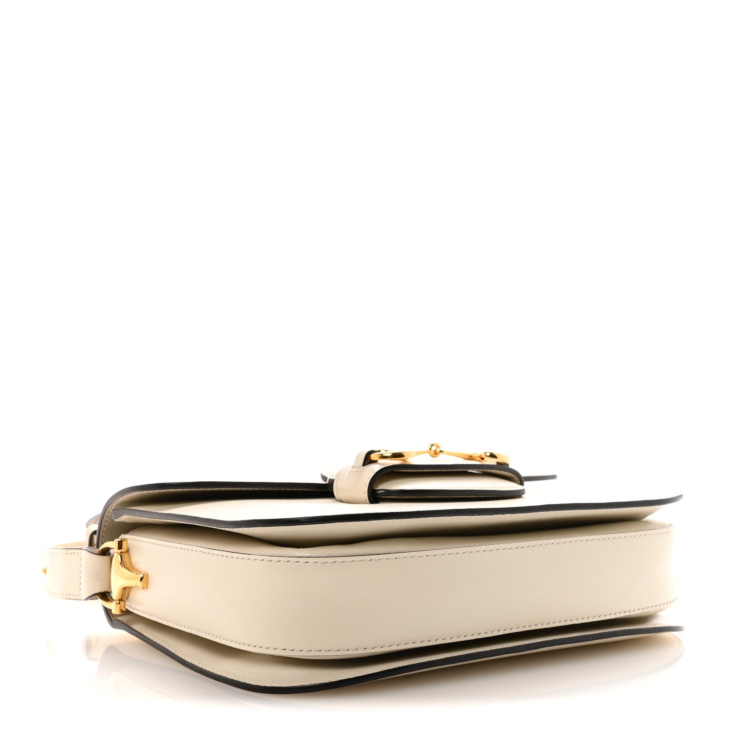 Azalea Calfskin Horsebit 1955 Shoulder Bag Mystic White