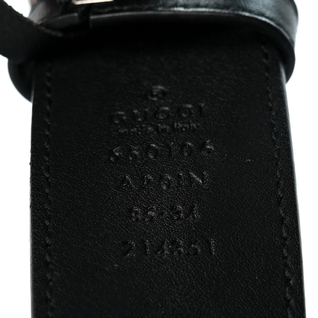 Calfskin Crystal Square G Madelyn Belt 85 34 Black
