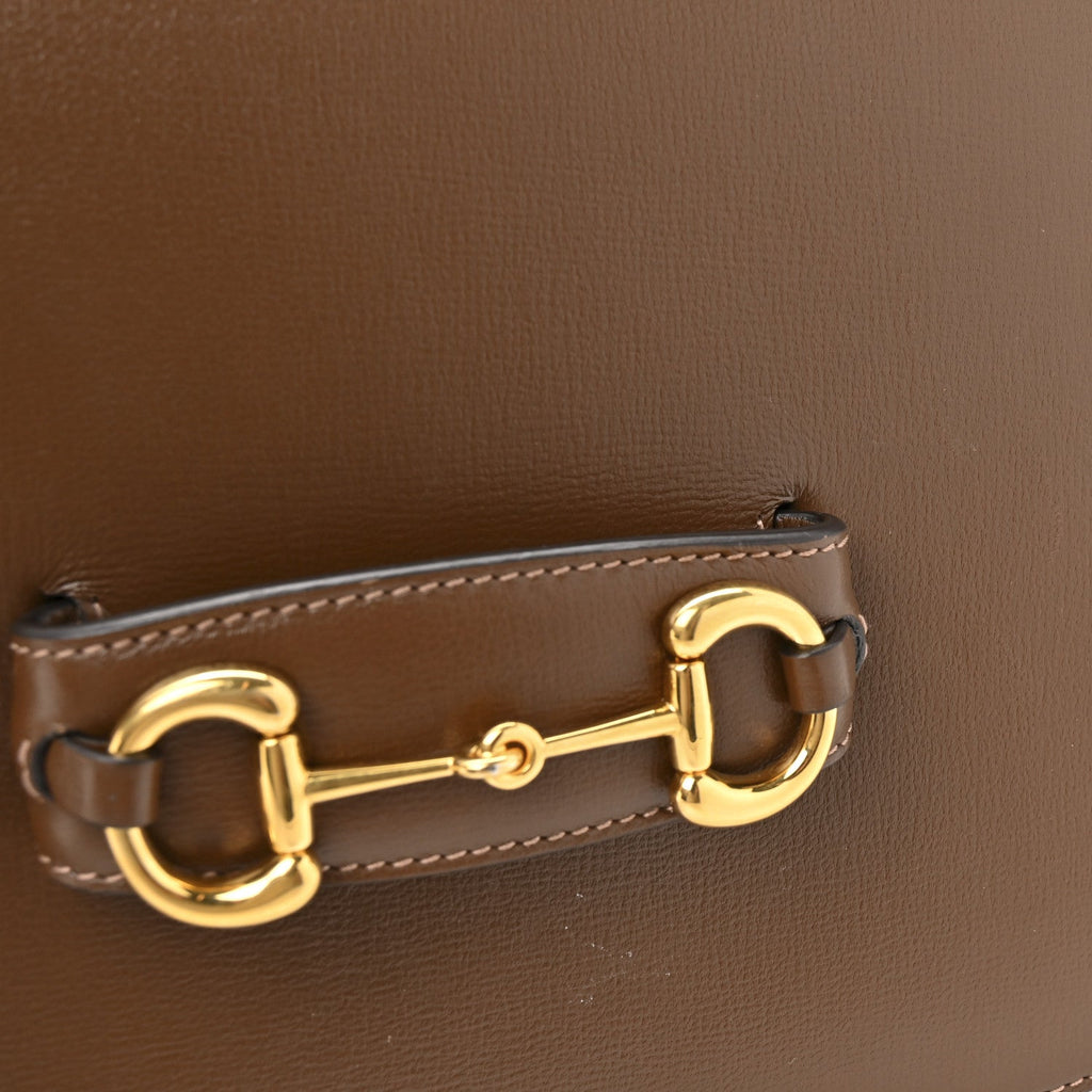Azalea Calfskin Horsebit 1955 Shoulder Bag Brown Sugar
