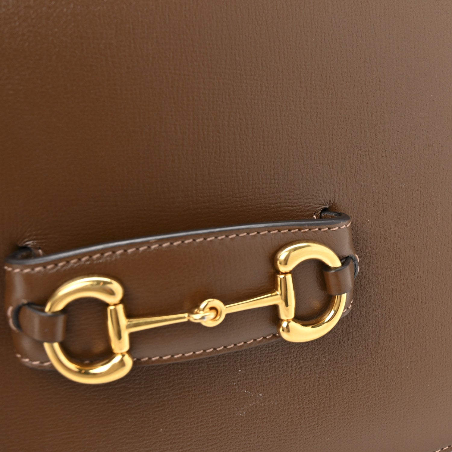 Azalea Calfskin Horsebit 1955 Shoulder Bag Brown Sugar