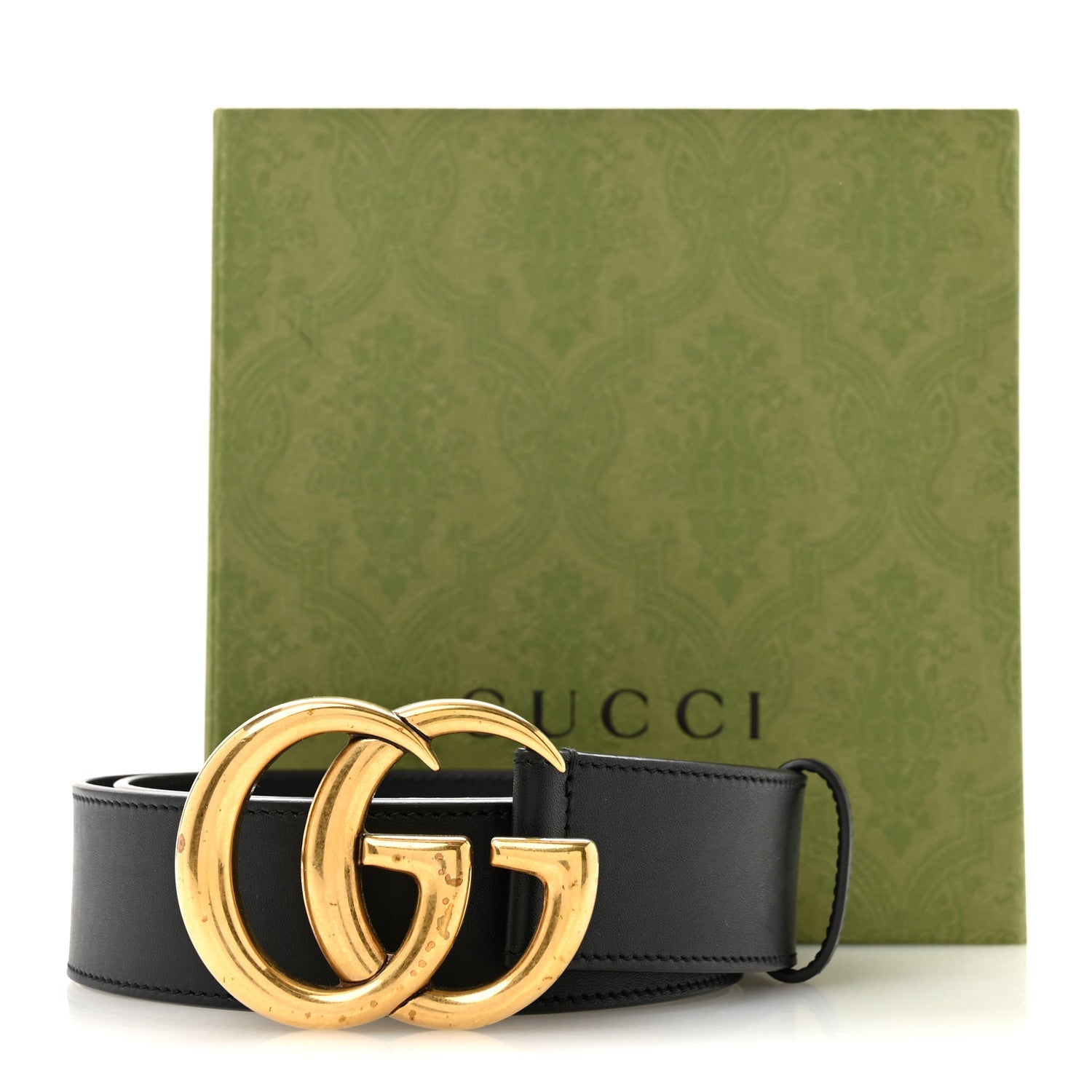 Calfskin Double G 40mm Belt 80 32 Black