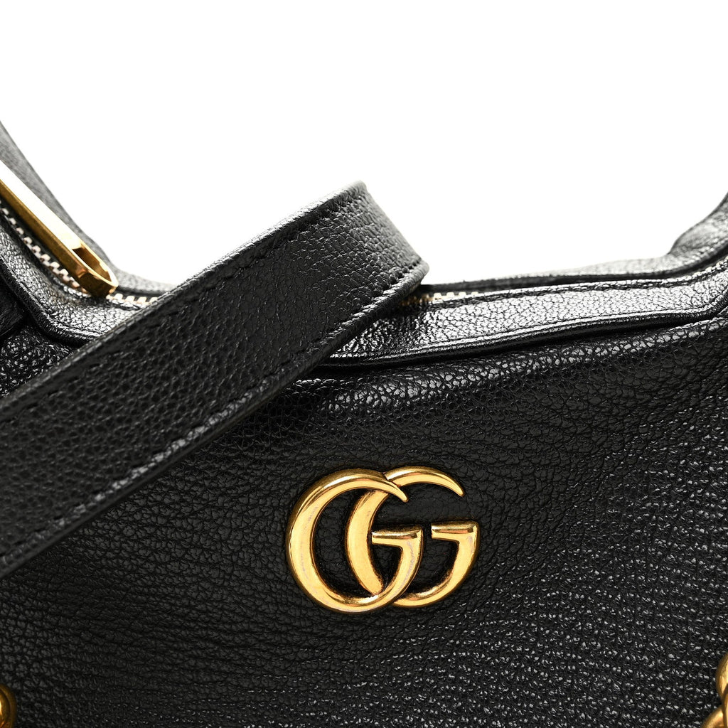 Goatskin Small Aphrodite Shoulder Bag Black