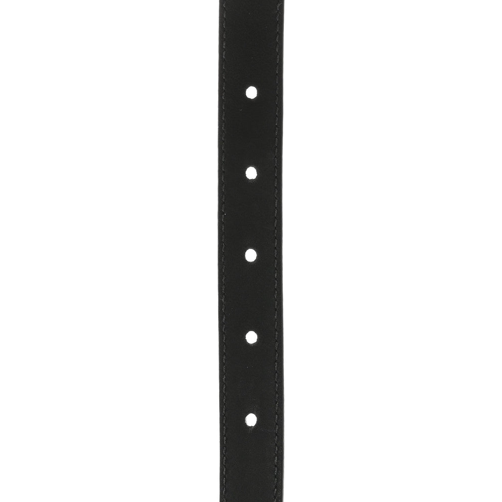 Calfskin Pearl Double G 20mm Belt 70 28 Black Cream