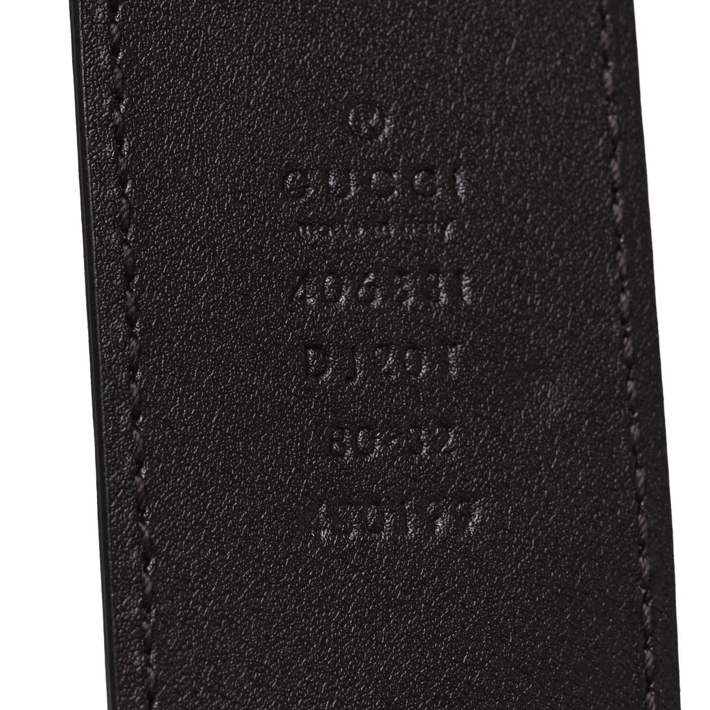 Textured Calfskin Double G 40mm Belt 80 32 Dark Cocoa